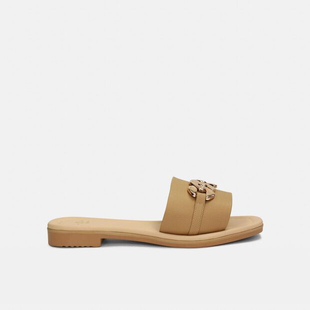Sandalia Para Mujer Bata Beige Klau Summer, 