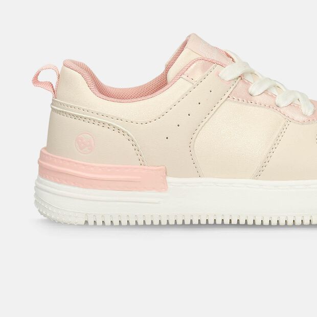 Tenis Para Ni&ntilde;a Bubblegummers Beige-Rosado Solana, 