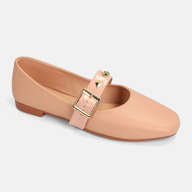 Baleta Para Mujer Bata Nude Kamila Flat, 