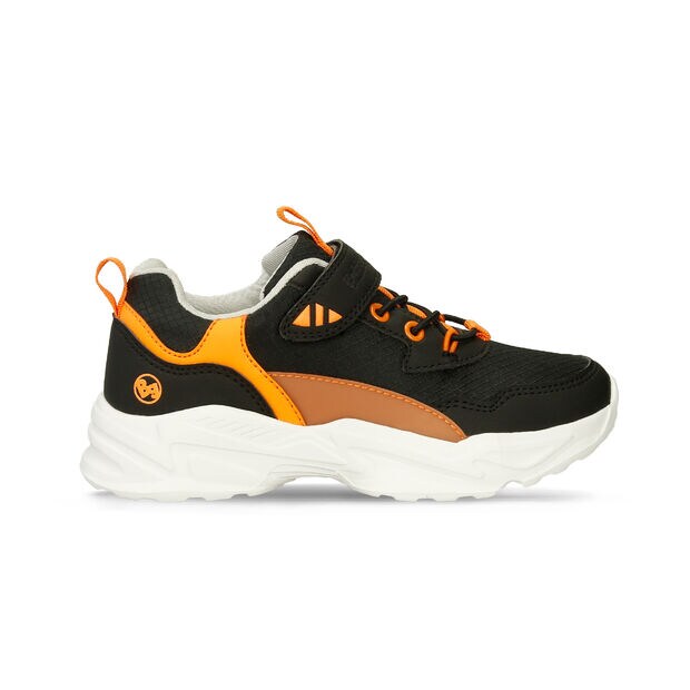 Tenis Para Ni&ntilde;o Bubblegummers Negro-Naranja Santos, 