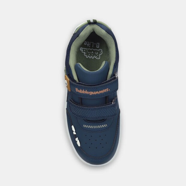 Tenis Con Luces Para Ni&ntilde;o Bubblegummers Azul Neon, 
