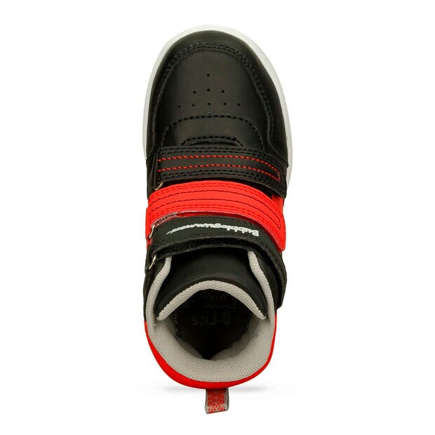 Botas Con Luces Infantil Para Ni&ntilde;o Bubblegummers Negro-Rojo Ribet, 