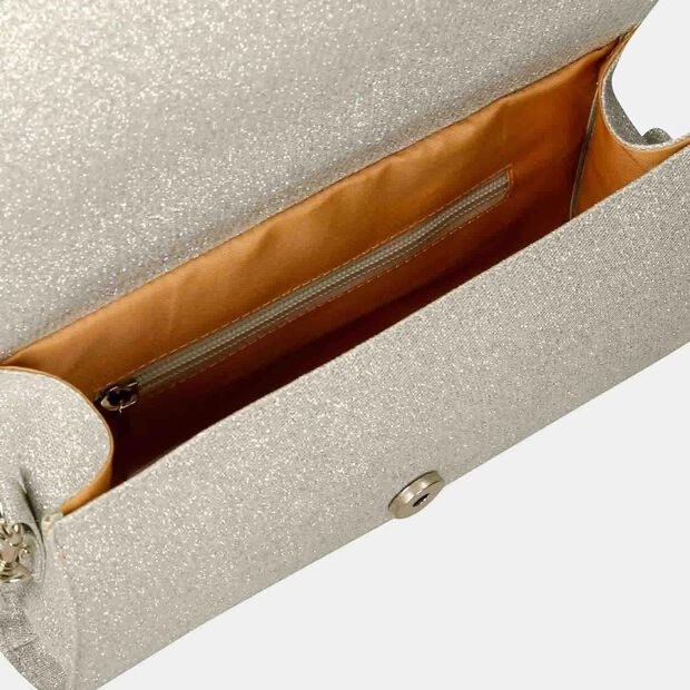 Cartera Para Mujer Bata Plateado Jewel Sv, 