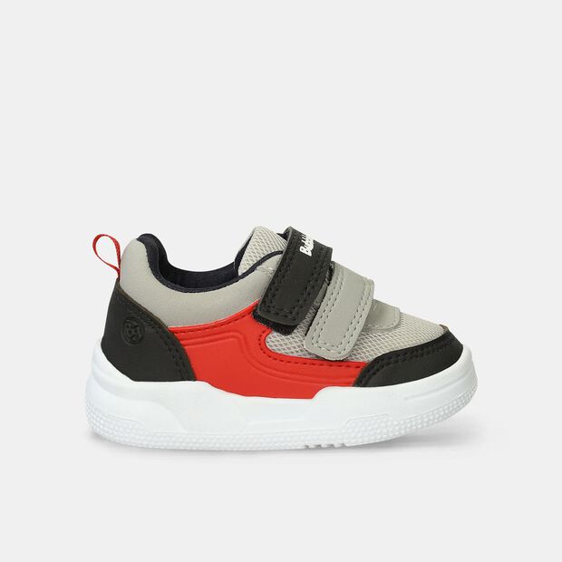 Tenis Para Ni&ntilde;o Bubblegummers Gris-Rojo Safron, 