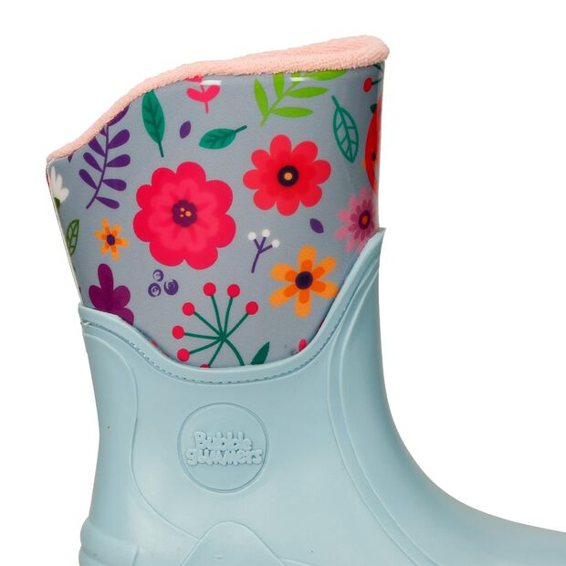 Botas De Lluvia Junior Para Ni&ntilde;a Bubblegummers Azul-Fucsia Queli, 
