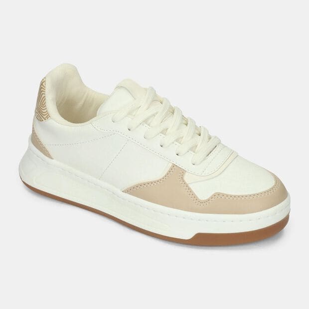 Tenis Para Mujer Bata Blanco Hueso Jara Casual, 