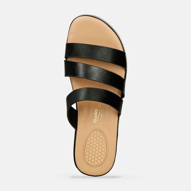 Sandalias Para Mujer Bata Comfit Negro Jamaica, 