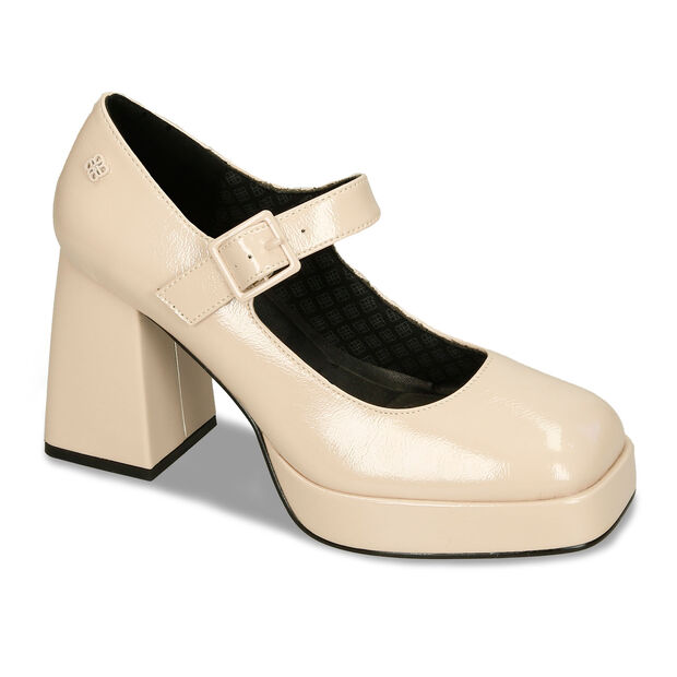 Tacones Para Mujer Bata Red Label Nude Ibis Shein, 
