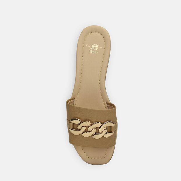 Sandalia Para Mujer Bata Beige Klau Summer, 