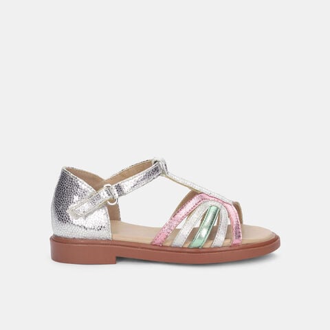 Sandalias Para Ni&ntilde;a Bubblegummers Gris Ginger First Step Girls 1 +, 