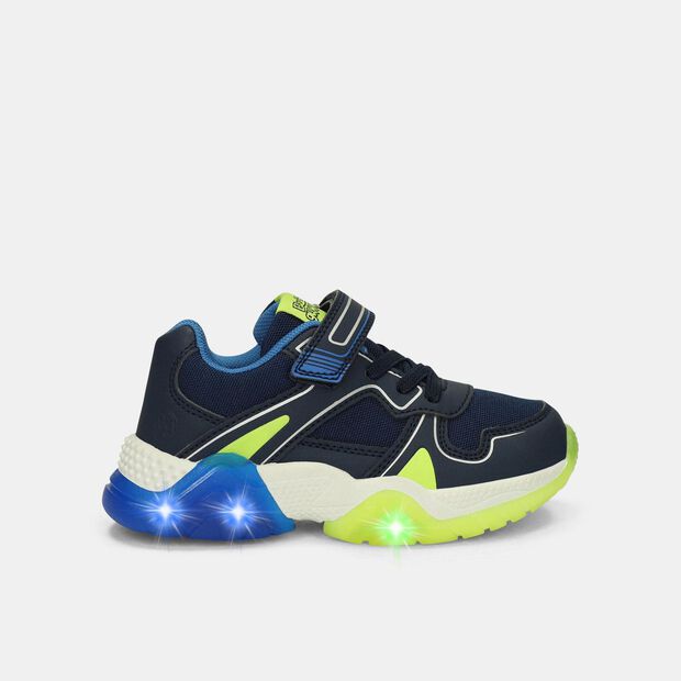 Tenis Con Luces Para Ni&ntilde;o Bubblegummers Petr&oacute;leo Ulrich Alpha Light, 