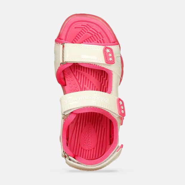Sandalia Con Luces Infantil Para Ni&ntilde;a Bubblegummers -Plata Salali, 