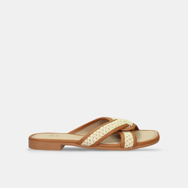 Sandalia Para Mujer Bata Almendra Kenia Summer, 