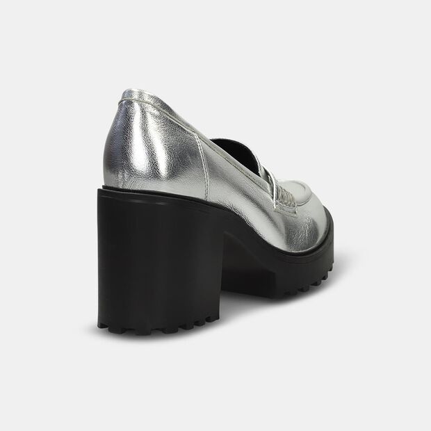 Tacones Para Mujer Bata Plateado Janna, 