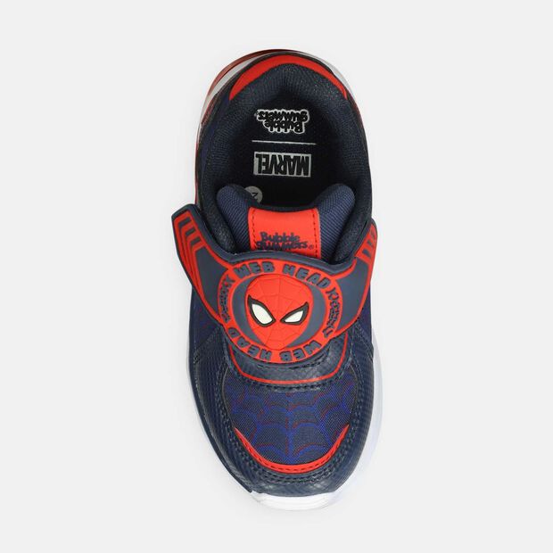 Tenis Con Luces Para Ni&ntilde;o Licenses Marvel Azul Milan Spiderman, 