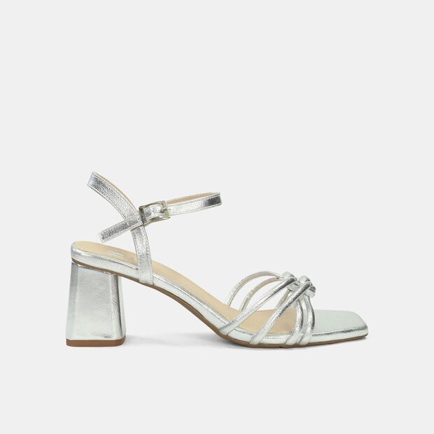 Sandalias Para Mujer Bata Plateado Kenza, 