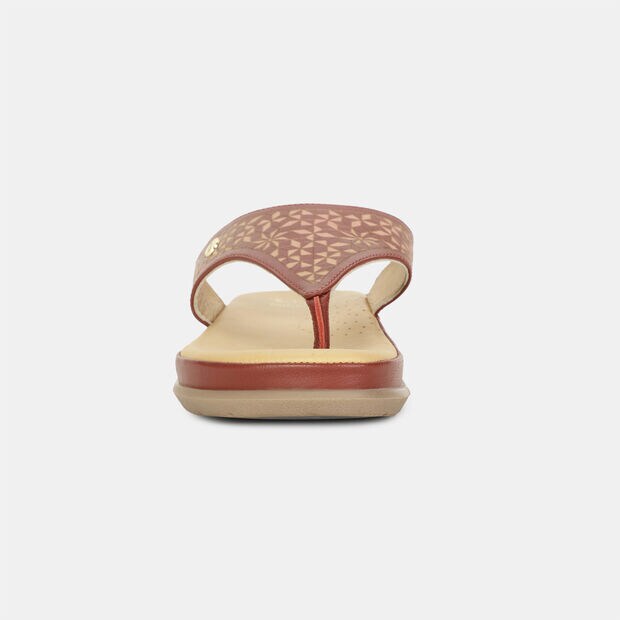 SCHOLL LEATHER THONG SLIPPERS FOR WOMEN