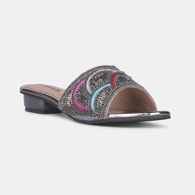 BATA RED LABEL EMBELLISHED MULE SLIPPERS FOR WOMEN