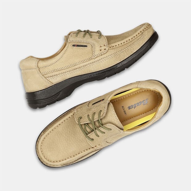 BATA SUEDE OUTDOOR SHOES WITH LACE-UP CLOSURE FOR MEN