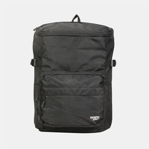 North star black textile backpack for men