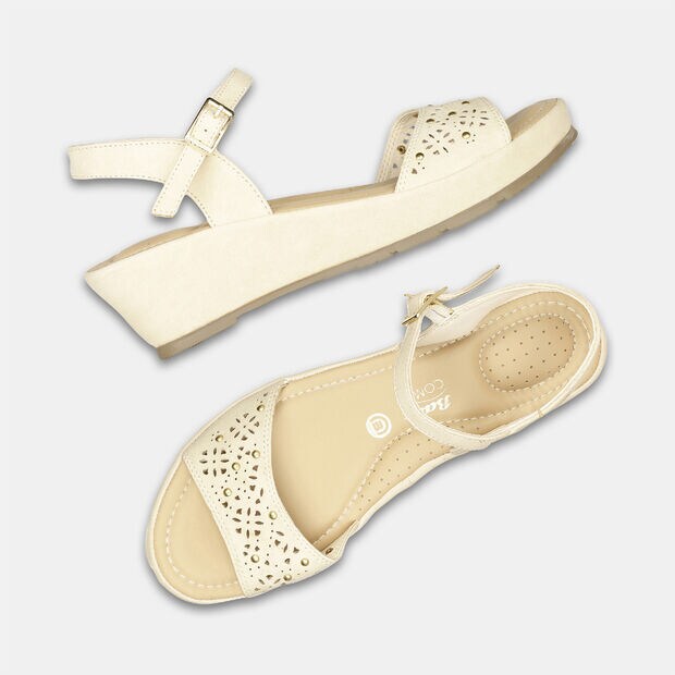Bata Comfit Casual Wedge Heel Sandals For Women