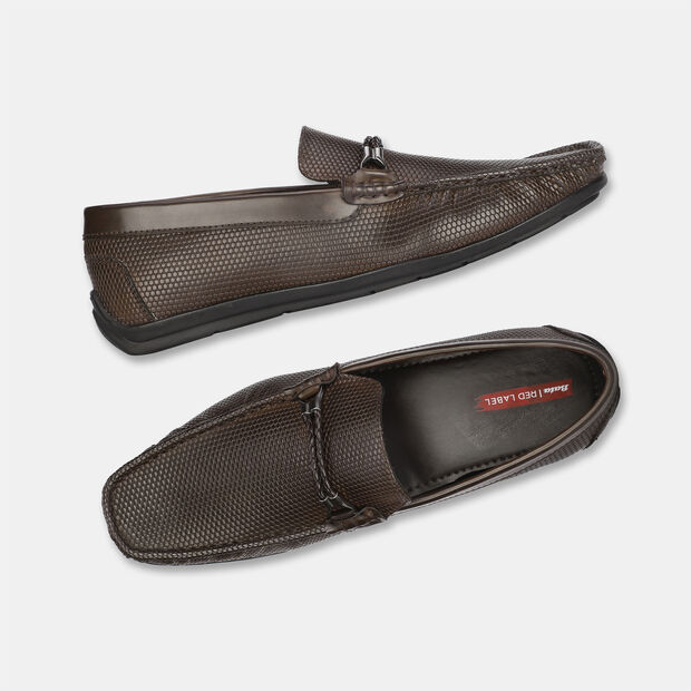 BATA RED LABEL TEXTURED CASUAL LOAFERS FOR MEN