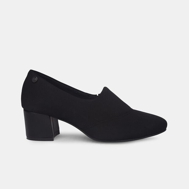BATA TEXTILE BLOCK HEEL PUMPS FOR WOMEN
