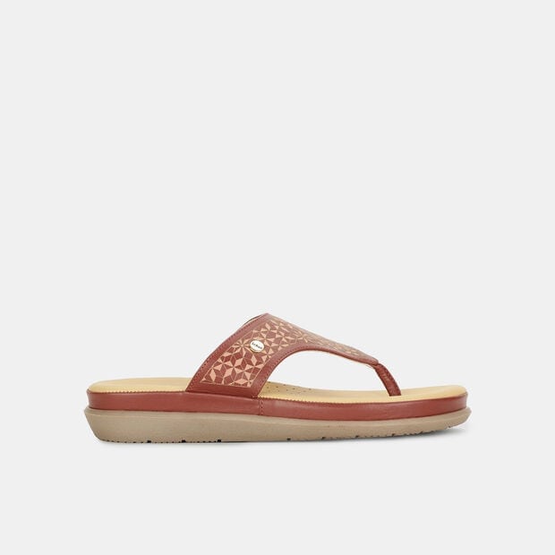 SCHOLL LEATHER THONG SLIPPERS FOR WOMEN