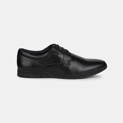 Hush Puppies Black Derby Formal Shoes For Men