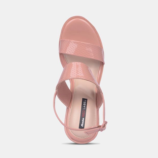 BATA RED LABEL TEXTURED BLOCK HEEL SANDALS FOR WOMEN