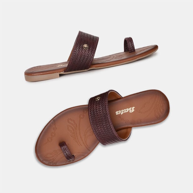 BATA TOE RING FLAT SLIPPERS FOR WOMEN