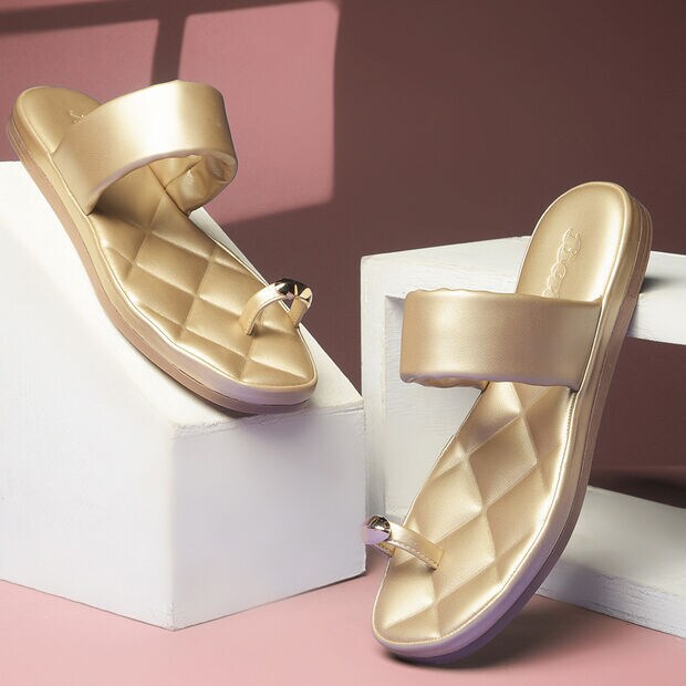 Bata Toe-Ring Flat Slippers For Women