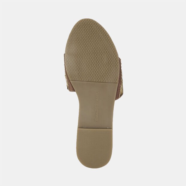 BATA RED LABEL EMBELLISHED OPEN TOE FLAT MULES FOR WOMEN