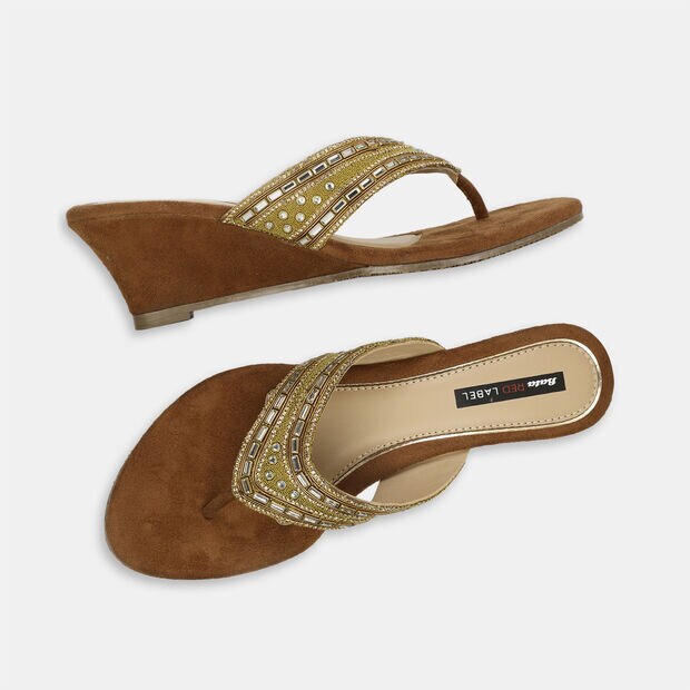 Red Label Heel Thongs for Women