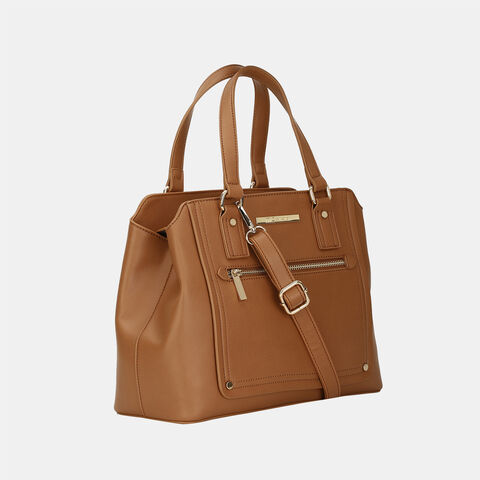 Marie claire tan structured handbag for women