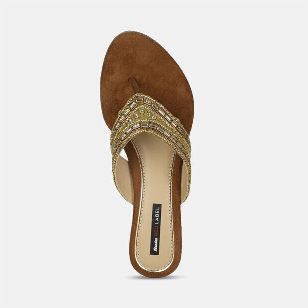 Red Label Heel Thongs for Women