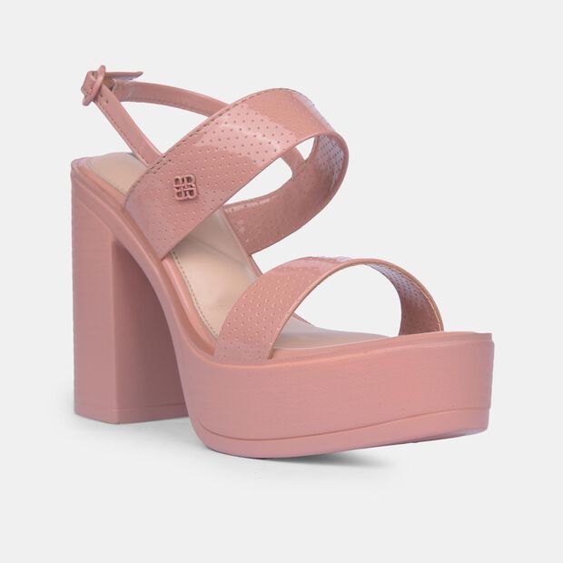 BATA RED LABEL TEXTURED BLOCK HEEL SANDALS FOR WOMEN