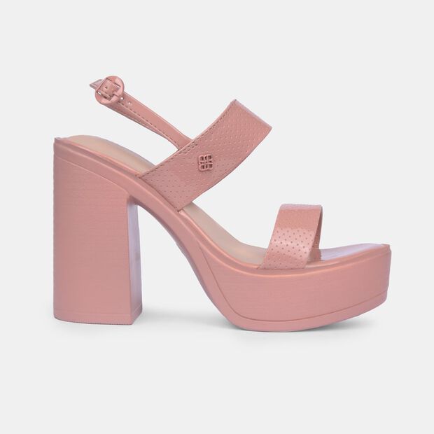 BATA RED LABEL TEXTURED BLOCK HEEL SANDALS FOR WOMEN