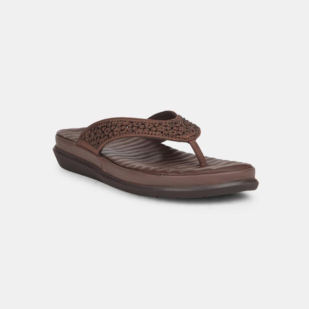 SCHOLL EMBELLISHED THONG SLIPPERS FOR WOMEN