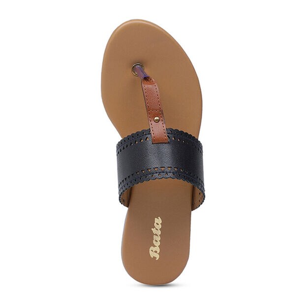 BATA T-STRAP FLAT SLIPPERS FOR WOMEN
