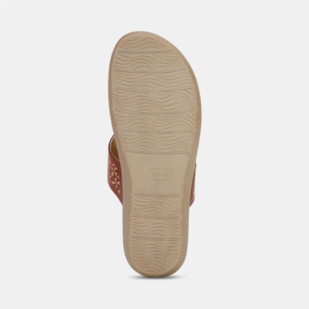 SCHOLL LEATHER THONG SLIPPERS FOR WOMEN
