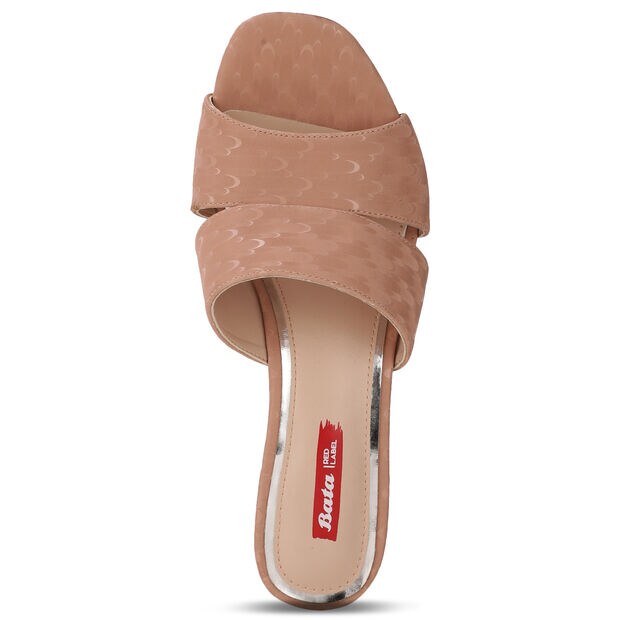 BATA BLOCK HEEL MULES FOR WOMEN