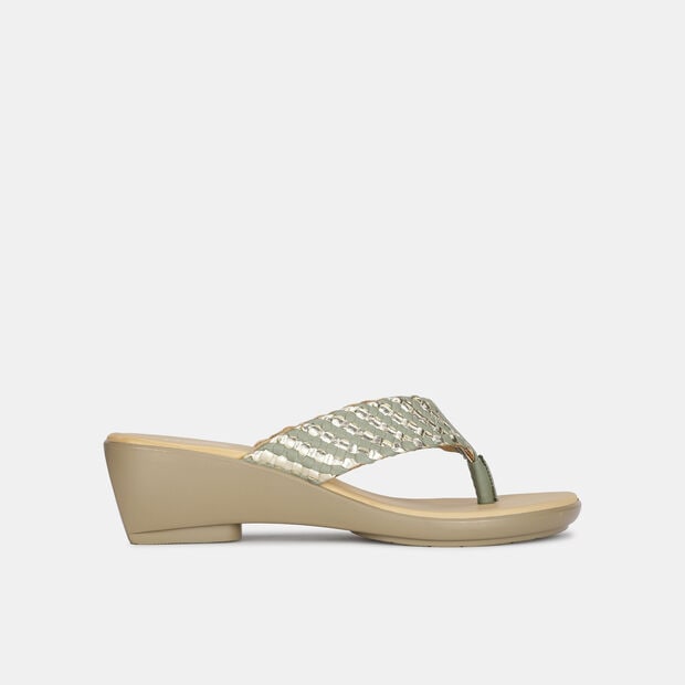 BATA CASUAL WEDGE THONG SLIPPERS FOR WOMEN