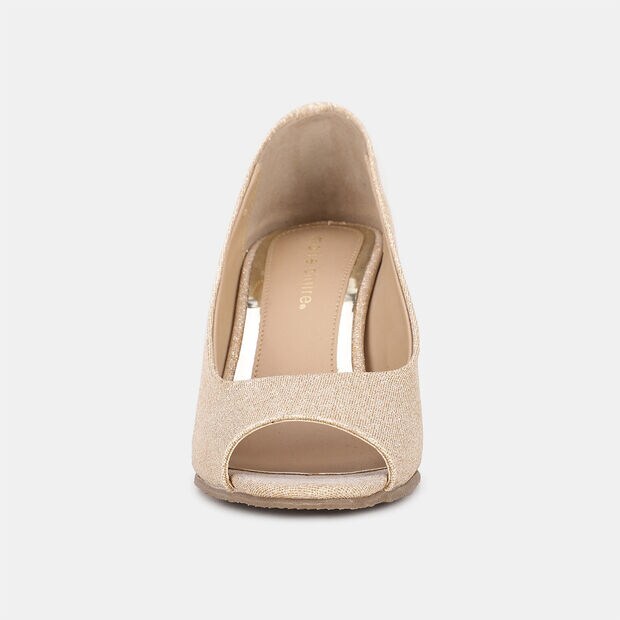 MARIE CLAIRE SHINY PEEP TOE PUMPS FOR WOMEN