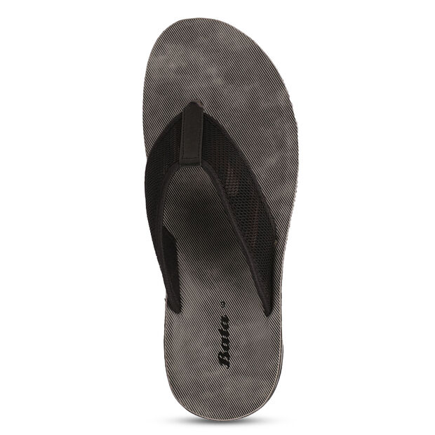 BATA TEXTURED OPEN TOE THONG SLIPPERS FOR MEN