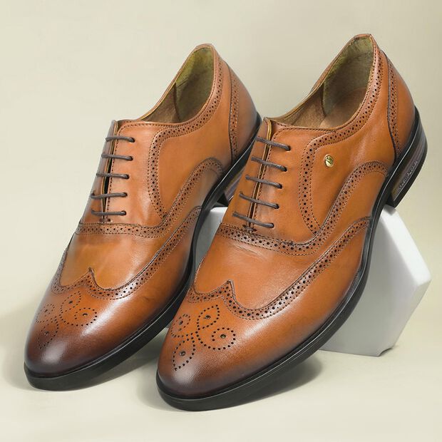 Hush Puppies Tan Oxford Formal Shoes For Men | Bata