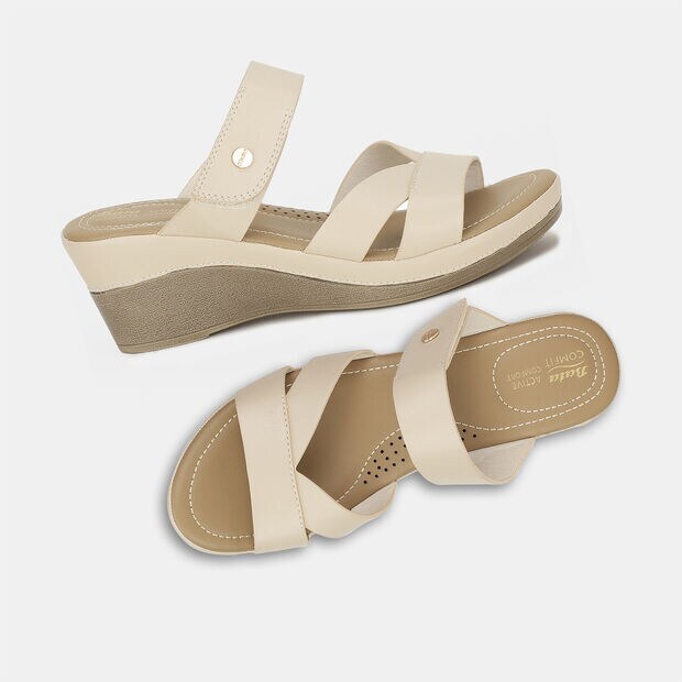 BATA COMFIT CASUAL WEDGE SANDALS FOR WOMEN