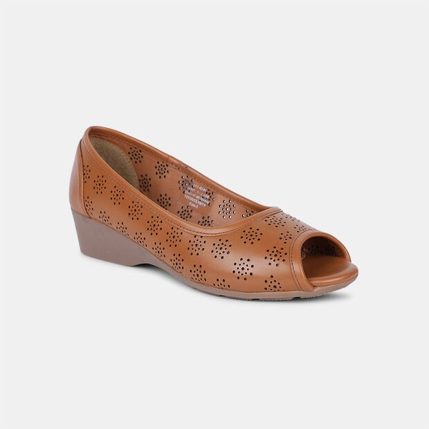 BATA PEEP TOE BALLERINAS FOR WOMEN