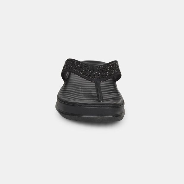 SCHOLL EMBELLISHED THONG SLIPPERS FOR WOMEN