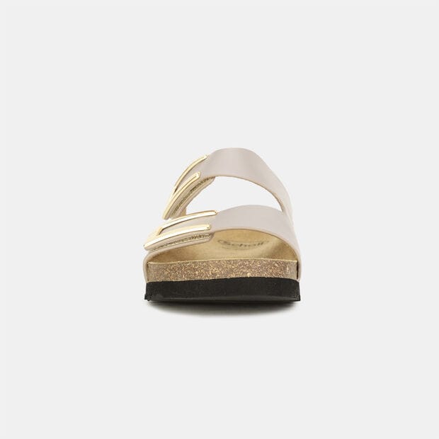 SCHOLL LEATHER MULES FOR WOMEN